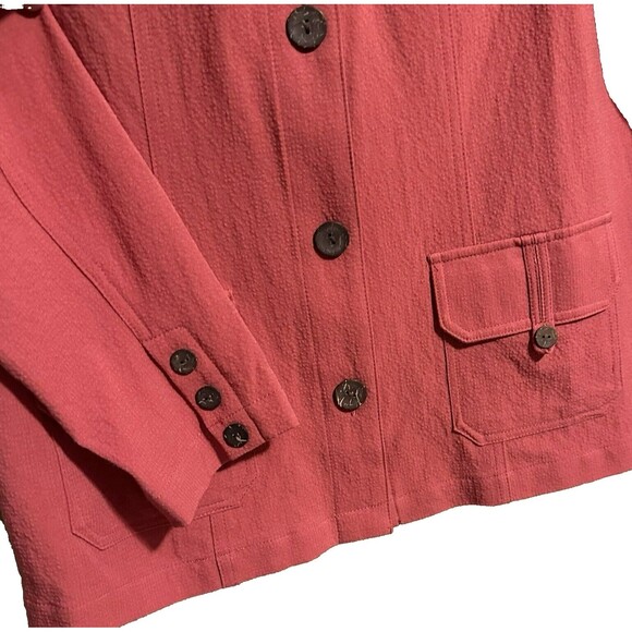 Fall Jacket Appleseeds Women's Blazer Button Front Pockets Size PM Petite M NEW - Picture 4 of 6